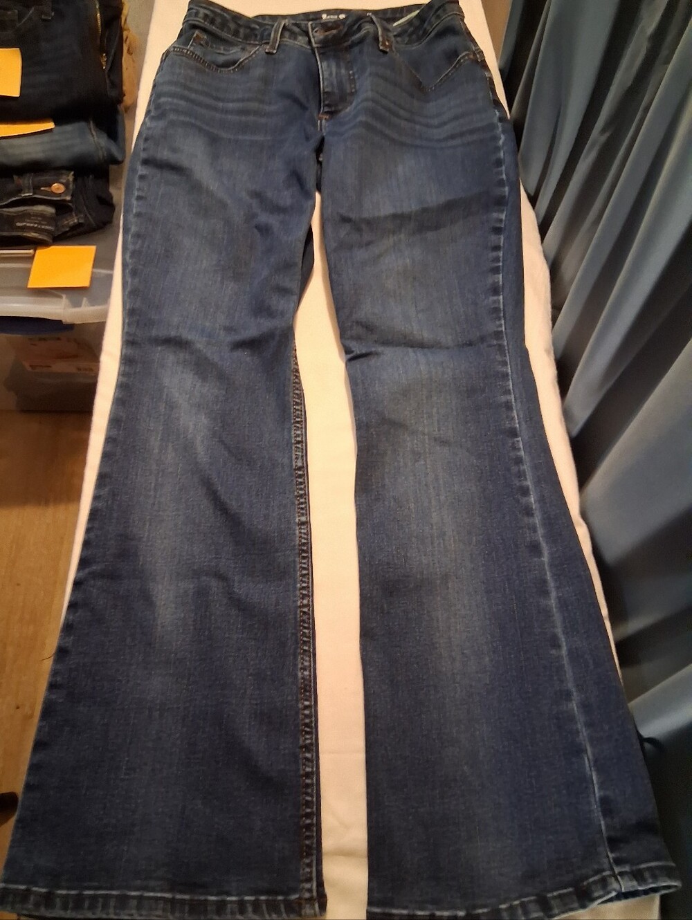 BOGO On DENIM-LEE Women's Dark Blue Boot Cut Jeans Shape Illusions
